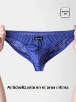 Calzoncillos Triangulares de Hombre, Cintura Baja, Corte en U, Sexy, de Seda Helada, con Malla Transpirable, Cómodos, Juvenil... - Imagen 3