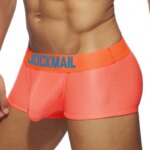 Jockmail-bóxer de malla de secado rápido para hombre, ropa interior de seda de hielo, transpirable, para jóvenes, lencería Sexy de marca de moda - Imagen 2