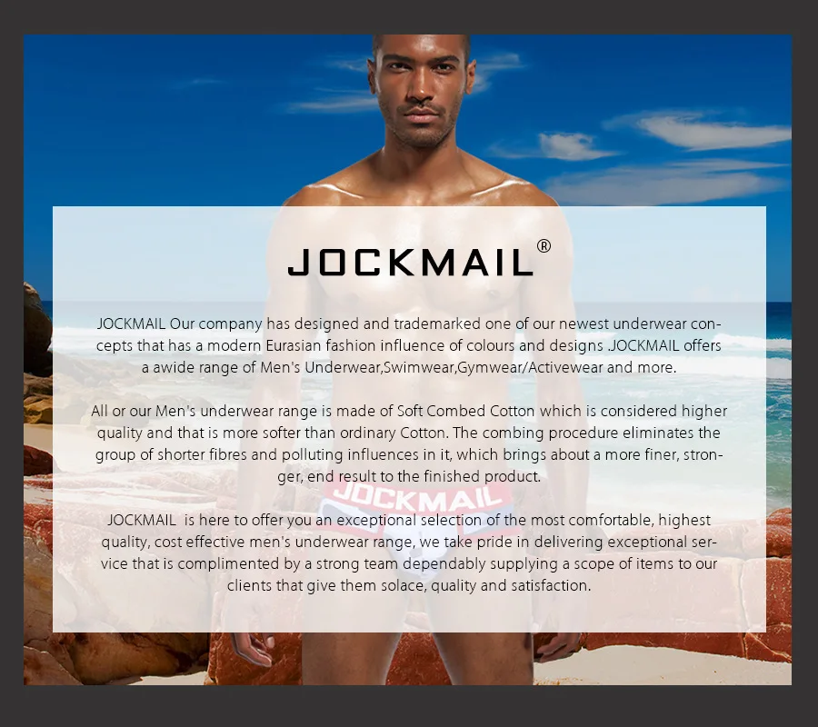 Jockmail-bóxer de malla de secado rápido para hombre, ropa interior de seda de hielo, transpirable, para jóvenes, lencería Sexy de marca de moda