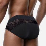 Calzoncillos de Hombre Ligeros y Transpirables de Modal con Encaje, Sexy, con Efecto de Realce de Cadera, Cómodos, Pure Desire - Imagen 3