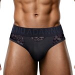 Calzoncillos de Hombre Ligeros y Transpirables de Modal con Encaje, Sexy, con Efecto de Realce de Cadera, Cómodos, Pure Desire - Imagen 2