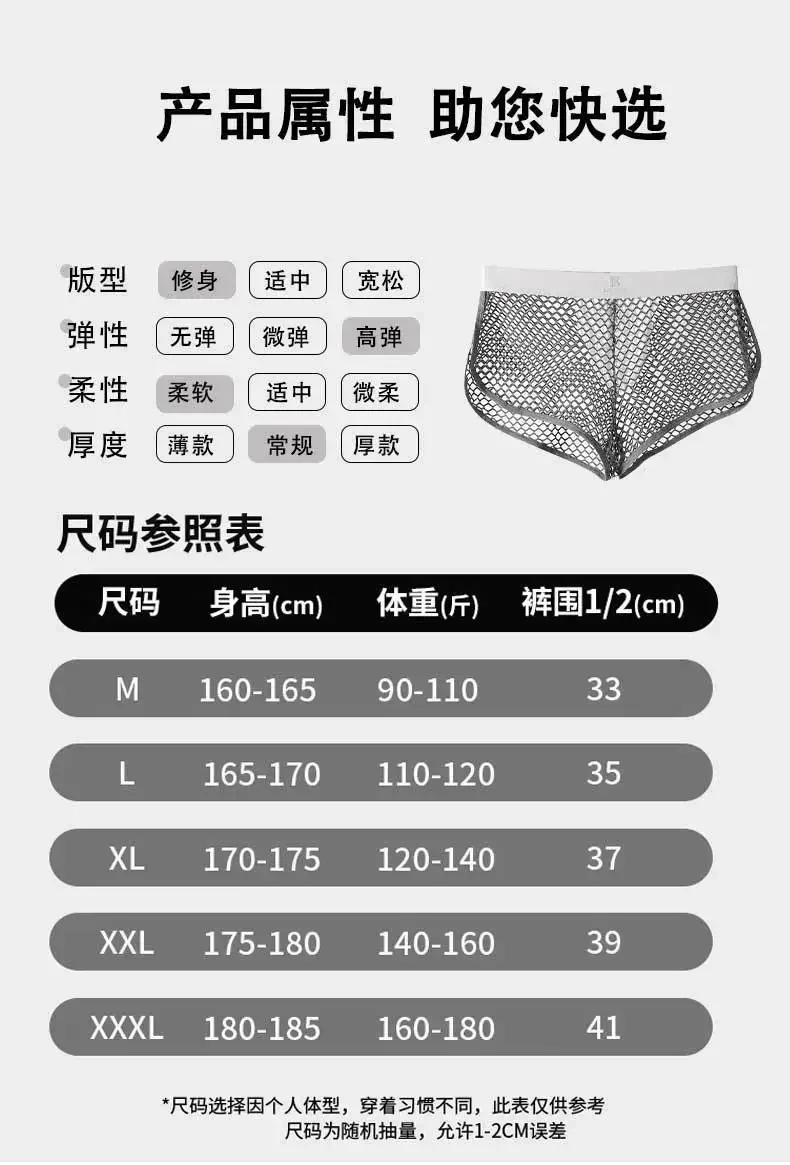 Ropa Interior Masculina de Verano, Calzoncillos Boxer Elásticos de Malla, Cintura Baja, Cómodos, Transpirables, Antibacterianos