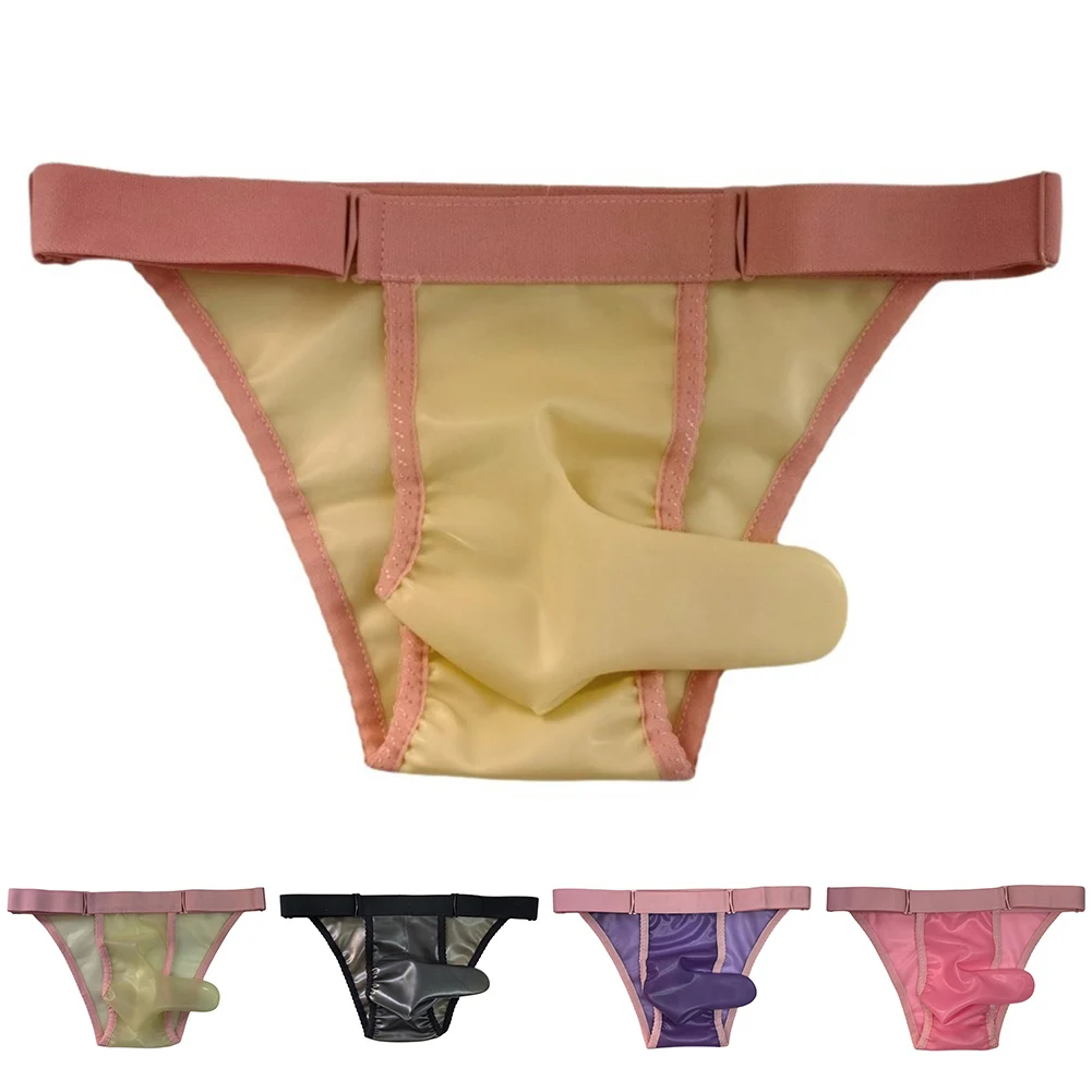 Calzoncillos de látex transparentes para hombre, para discotecas, clubes y espectáculos, calzoncillos ajustados para fiestas y lencería privada