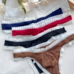 Tanga sexy de encaje para hombre, con bolsa de realce, cintura baja, estilo bikini, malla ultrafina, espalda en T, ropa interior para crossdressing - Imagen 3