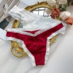Tanga sexy de encaje para hombre, con bolsa de realce, cintura baja, estilo bikini, malla ultrafina, espalda en T, ropa interior para crossdressing - Imagen 5