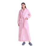 Camisón de franela extendido y grueso para hombre, albornoz de lana Coral de talla grande para mujer, otoño e invierno, 2026 - Imagen 6