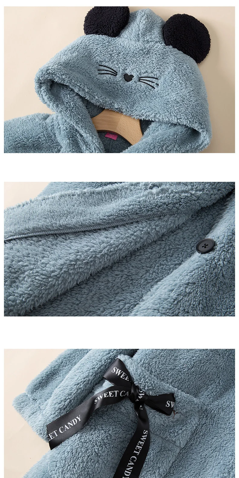 Conjunto de Pijama de Forro Polar Coral Grueso y Extendido para Hombre, Bata de Felpa Cálida de Invierno, Ropa de Dormir a Ju...