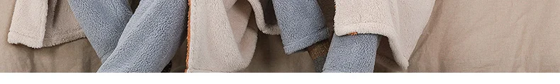 Conjunto de Pijama de Forro Polar Coral Grueso y Extendido para Hombre, Bata de Felpa Cálida de Invierno, Ropa de Dormir a Ju...