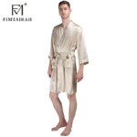 Fimtairah Pijamas de seda de 30 mm para hombre, ropa de casa de seda larga de verano, pijamas de manga larga de seda pura para hombre, ropa de dormir - Imagen 2