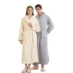 Albornoces para parejas para hombres Toalla de baño de invierno Estilo Pijamas Bata Doble capa Engrosada Lana de coral larga Lana de olefina para mujeres - Imagen 5