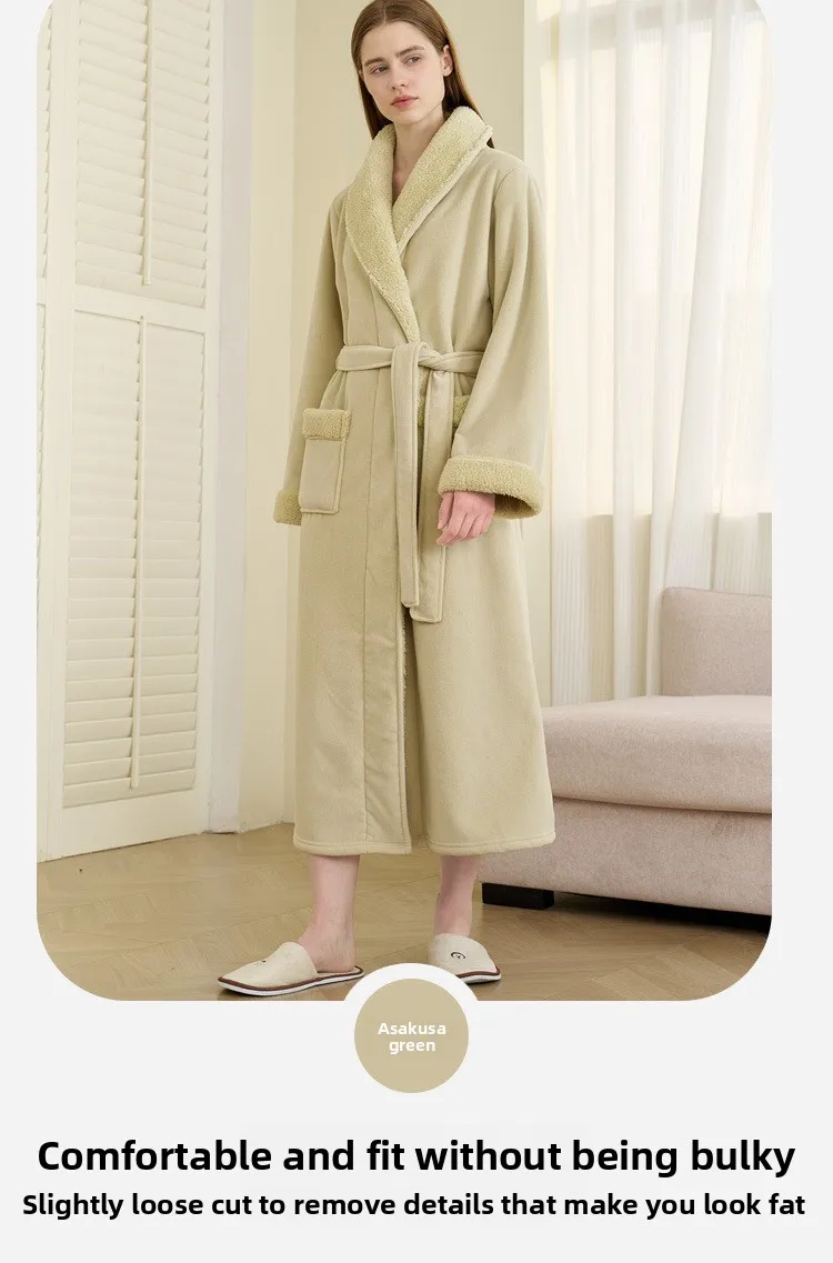 Albornoces para parejas para hombres Toalla de baño de invierno Estilo Pijamas Bata Doble capa Engrosada Lana de coral larga Lana de olefina para mujeres Albornoces para parejas para hombres Toalla de baño de invierno Estilo Pijamas Bata Doble capa Engrosada Lana de coral larga Lana de olefina para mujeres