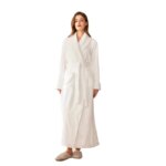 Bata de dormir de franela gruesa y cálida para hombre y mujer, albornoz largo de lana Coral de talla grande para otoño e invierno, novedad de 2026 - Imagen 4
