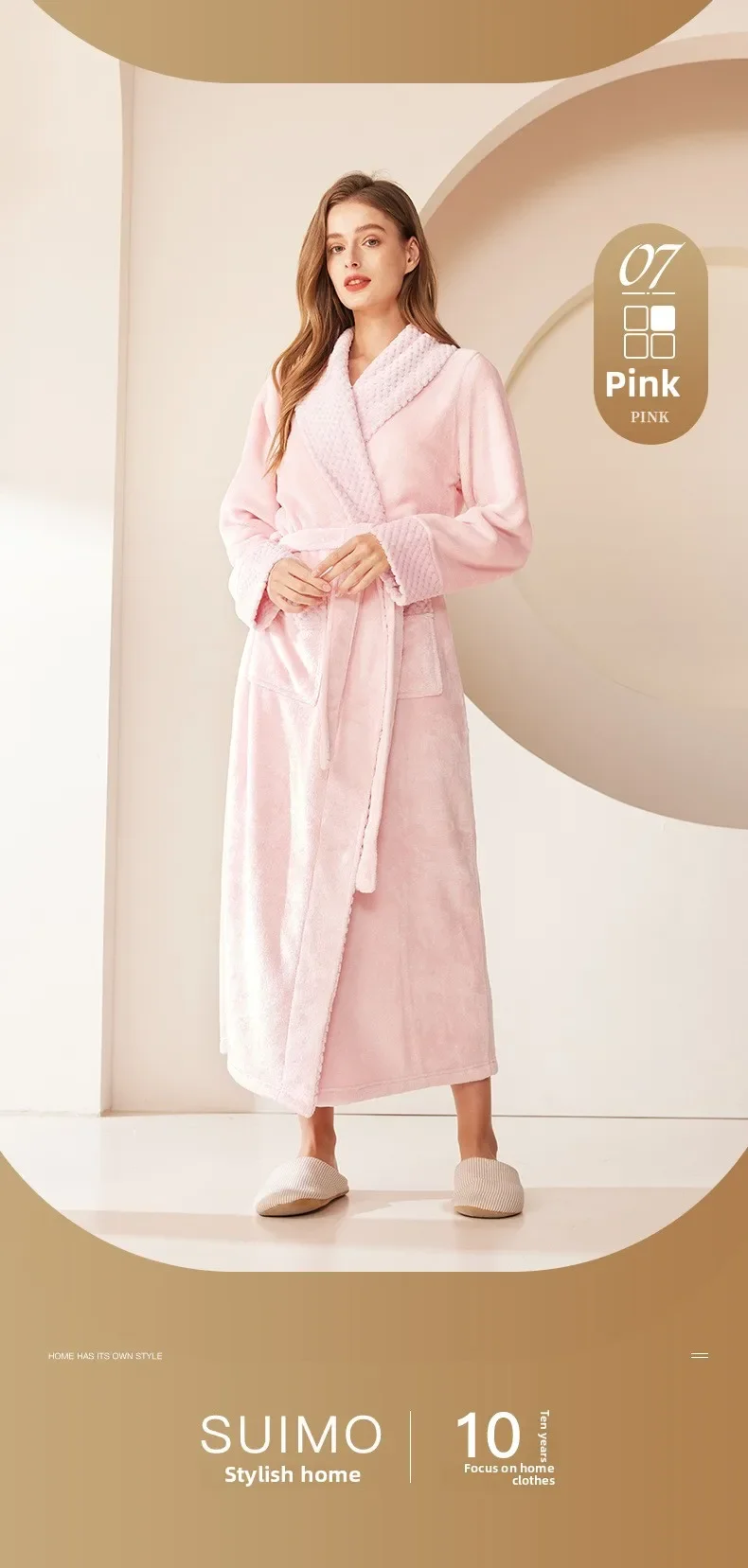 Bata de dormir de franela gruesa y cálida para hombre y mujer, albornoz largo de lana Coral de talla grande para otoño e invierno, novedad de 2026