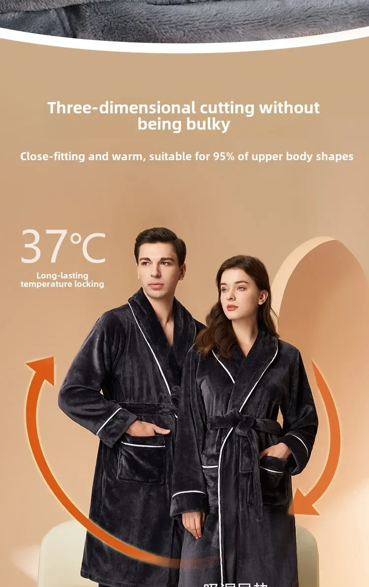 Nuevos Pijamas de Forro Polar Coral para Otoño e Invierno para Hombre y Mujer, Conjuntos de Pijamas Gruesos y Afelpados para Parejas con Pantalones, Traje Cálido de Invierno