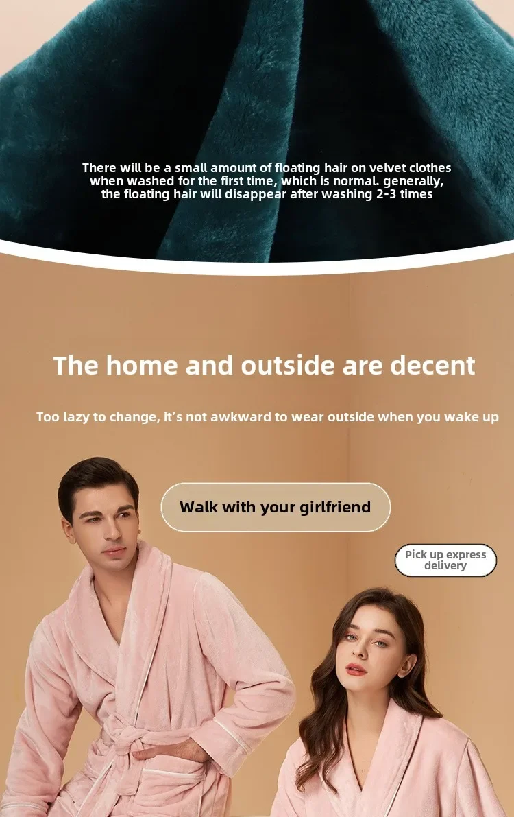 Nuevos Pijamas de Forro Polar Coral para Otoño e Invierno para Hombre y Mujer, Conjuntos de Pijamas Gruesos y Afelpados para Parejas con Pantalones, Traje Cálido de Invierno