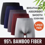 95% fibra de bambú 5% LICRA Multipack Boxer de pierna larga hasta X para hombre Diseño clásico Cintura Comfortflex Ropa interior Hombre Deportes XL