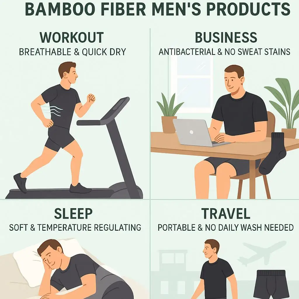 95% fibra de bambú 5% LICRA Multipack Boxer de pierna larga hasta X para hombre Diseño clásico Cintura Comfortflex Ropa interior Hombre Deportes XL