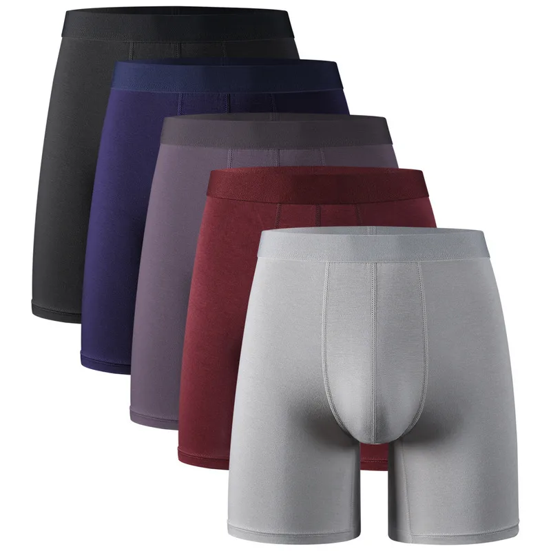 95% fibra de bambú 5% LICRA Multipack Boxer de pierna larga hasta X para hombre Diseño clásico Cintura Comfortflex Ropa interior Hombre Deportes XL