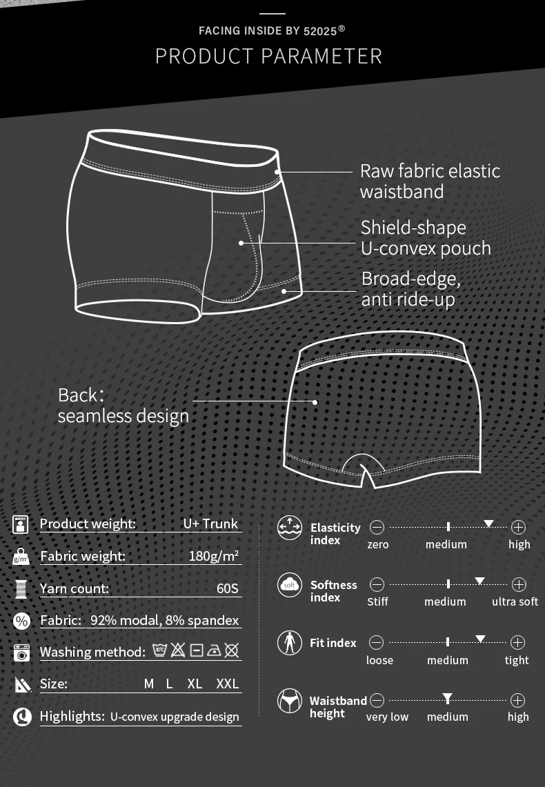 Calzoncillos Modales para Hombre 52025 – Ropa Interior Transpirable Suave como la Seda, Comodidad Refrescante, Sensación Ligera y Ajuste Excepcional para el Día a Día