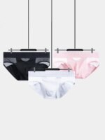 Ropa interior de algodón para hombre, con tejido de malla, detalles de parche, transpirable, cómoda, de alta elasticidad, con bolsillo grande, calzoncillos de diseño moderno. - Imagen 5