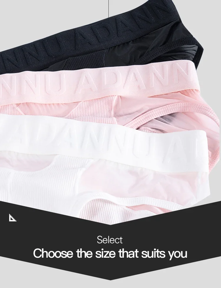 Ropa interior de algodón para hombre, con tejido de malla, detalles de parche, transpirable, cómoda, de alta elasticidad, con bolsillo grande, calzoncillos de diseño moderno.