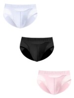Ropa interior de algodón para hombre, con tejido de malla, detalles de parche, transpirable, cómoda, de alta elasticidad, con bolsillo grande, calzoncillos de diseño moderno. - Imagen 6