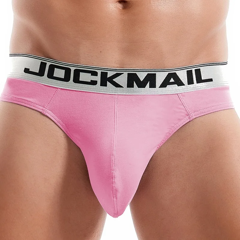 JOCKMAIL-ropa interior para hombre, calzoncillos 100% de algodón con cintura baja bordada, 3D, bolsa grande en la espalda, bragas sexys vacías, 2XL, Gay
