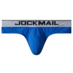 JOCKMAIL-ropa interior para hombre, calzoncillos 100% de algodón con cintura baja bordada, 3D, bolsa grande en la espalda, bragas sexys vacías, 2XL, Gay - Imagen 5