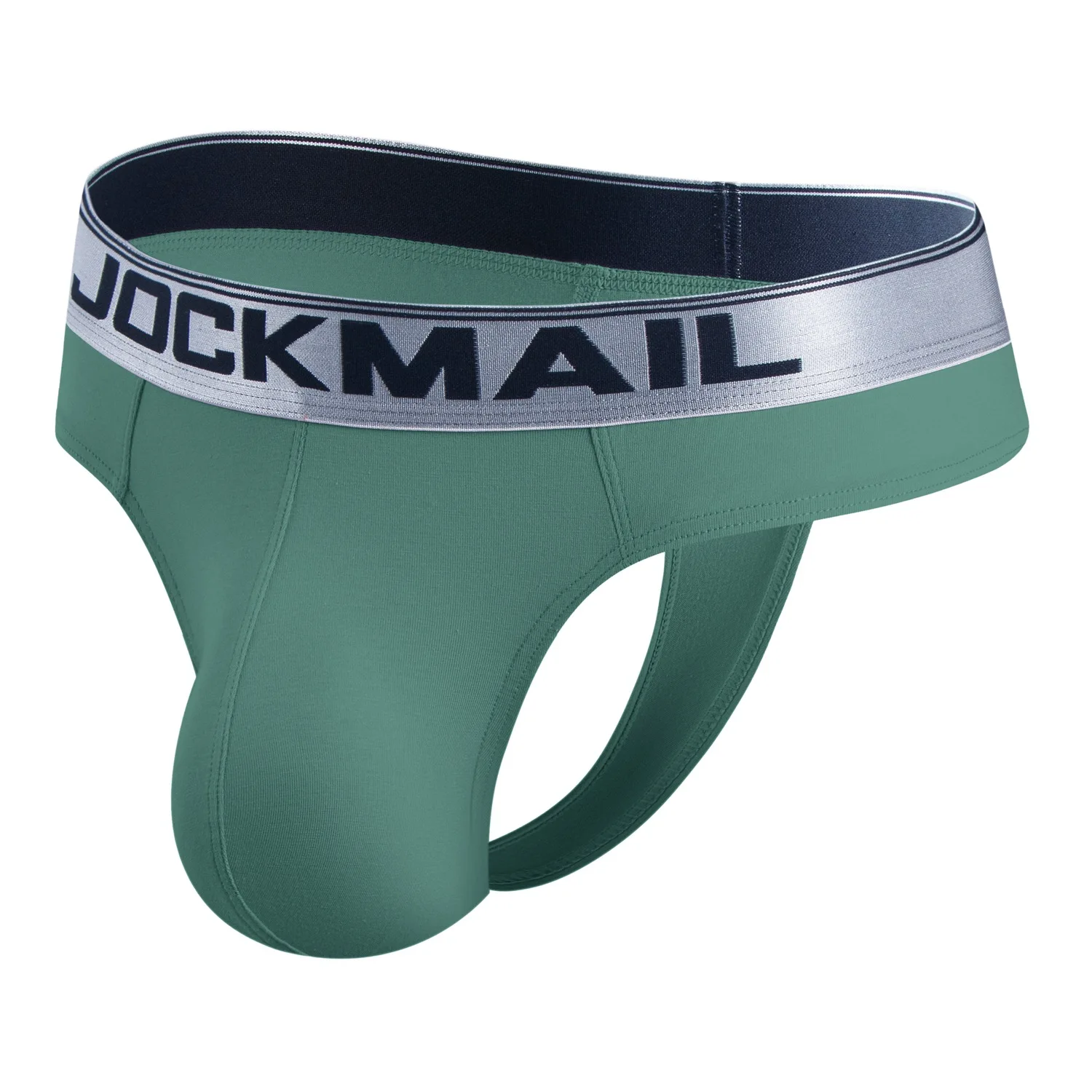 JOCKMAIL-ropa interior para hombre, calzoncillos 100% de algodón con cintura baja bordada, 3D, bolsa grande en la espalda, bragas sexys vacías, 2XL, Gay