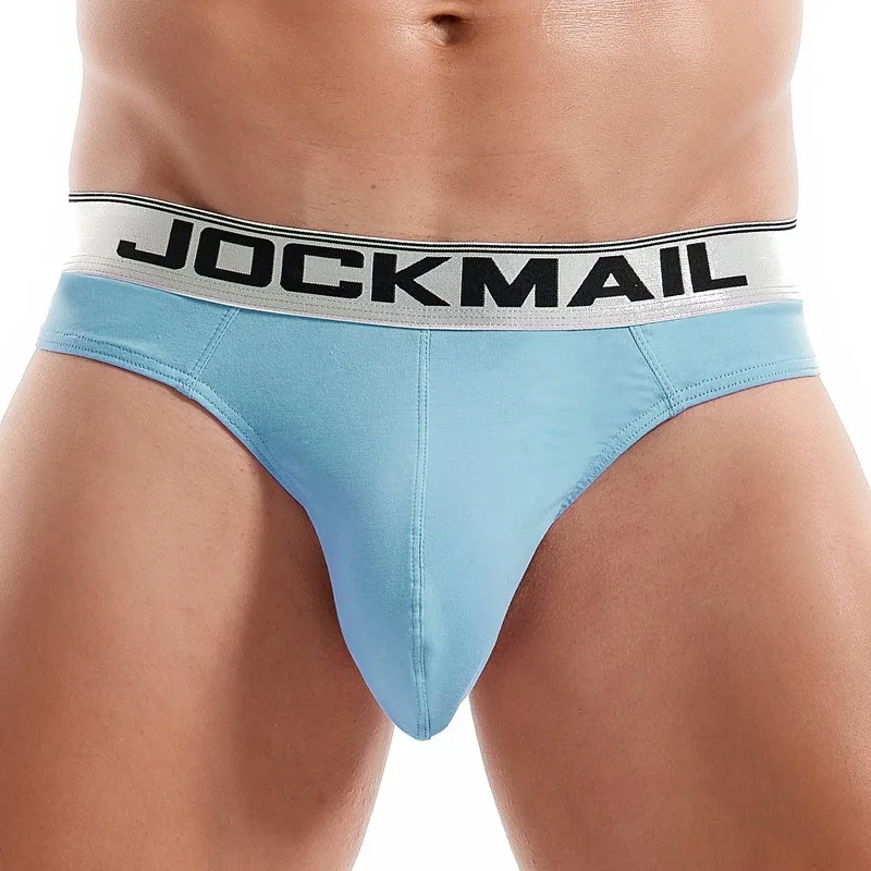 JOCKMAIL-ropa interior para hombre, calzoncillos 100% de algodón con cintura baja bordada, 3D, bolsa grande en la espalda, bragas sexys vacías, 2XL, Gay