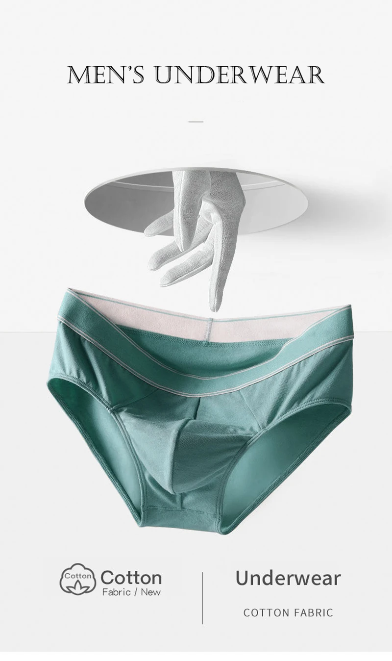 1/4 Uds. Calzoncillos de algodón para hombre, ropa interior sólida, pantalones cortos cómodos y ajustados, lencería sexy con diseño en U convexo