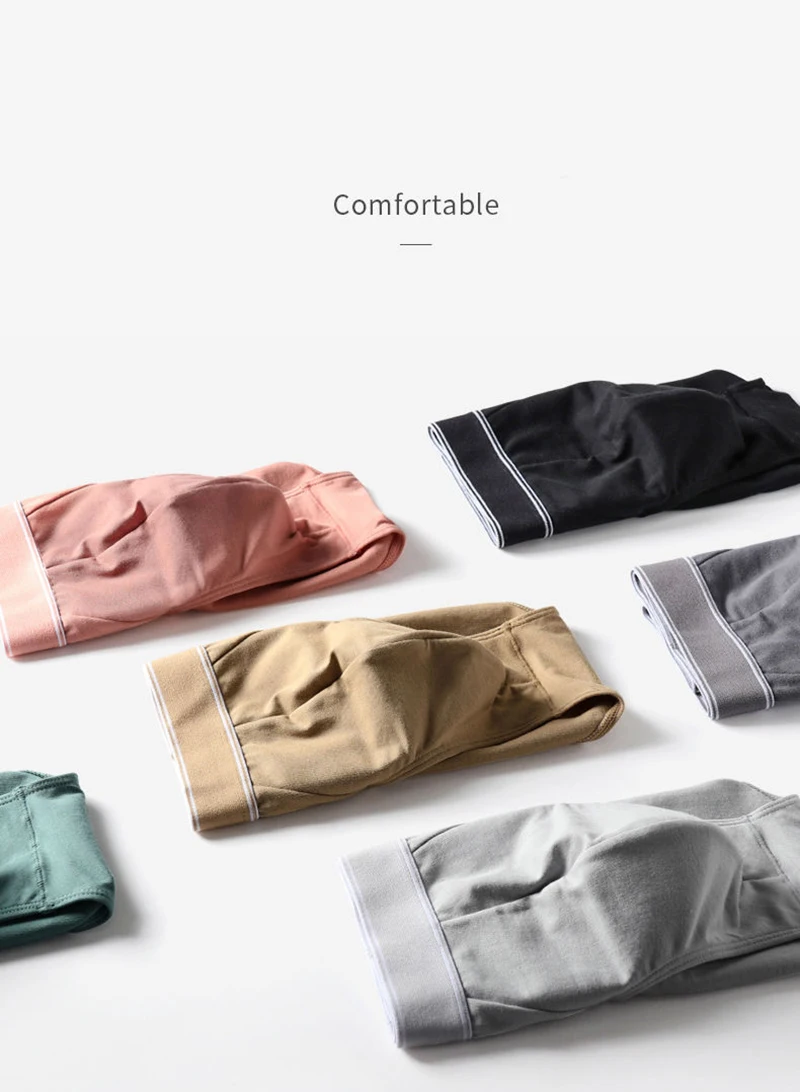 1/4 Uds. Calzoncillos de algodón para hombre, ropa interior sólida, pantalones cortos cómodos y ajustados, lencería sexy con diseño en U convexo