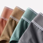 1/4 Uds. Calzoncillos de algodón para hombre, ropa interior sólida, pantalones cortos cómodos y ajustados, lencería sexy con diseño en U convexo - Imagen 4