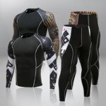 Nuevos conjuntos de ropa interior térmica para hombre, traje deportivo de compresión, ropa interior térmica de secado rápido para el sudor, conjuntos de Calzoncillos largos para hombre