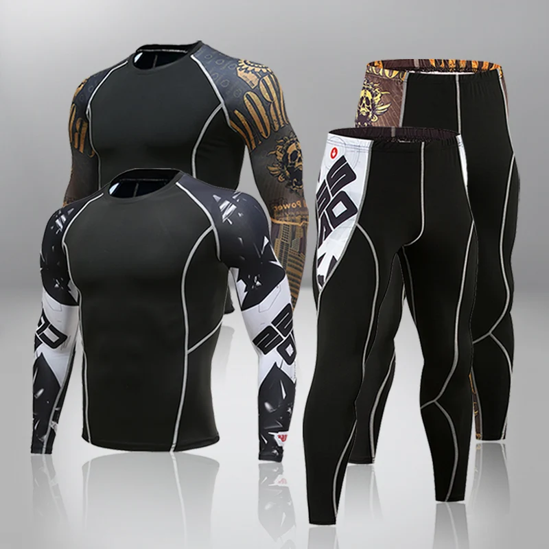 139309-0sqnow.jpg Nuevos conjuntos de ropa interior térmica para hombre, traje deportivo de compresión, ropa interior térmica de secado rápido para el sudor, conjuntos de Calzoncillos largos para hombre - Imagen 1