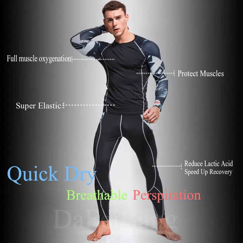 Nuevos conjuntos de ropa interior térmica para hombre, traje deportivo de compresión, ropa interior térmica de secado rápido para el sudor, conjuntos de Calzoncillos largos para hombre Nuevos conjuntos de ropa interior térmica para hombre, traje deportivo de compresión, ropa interior térmica de secado rápido para el sudor, conjuntos de Calzoncillos largos para hombre