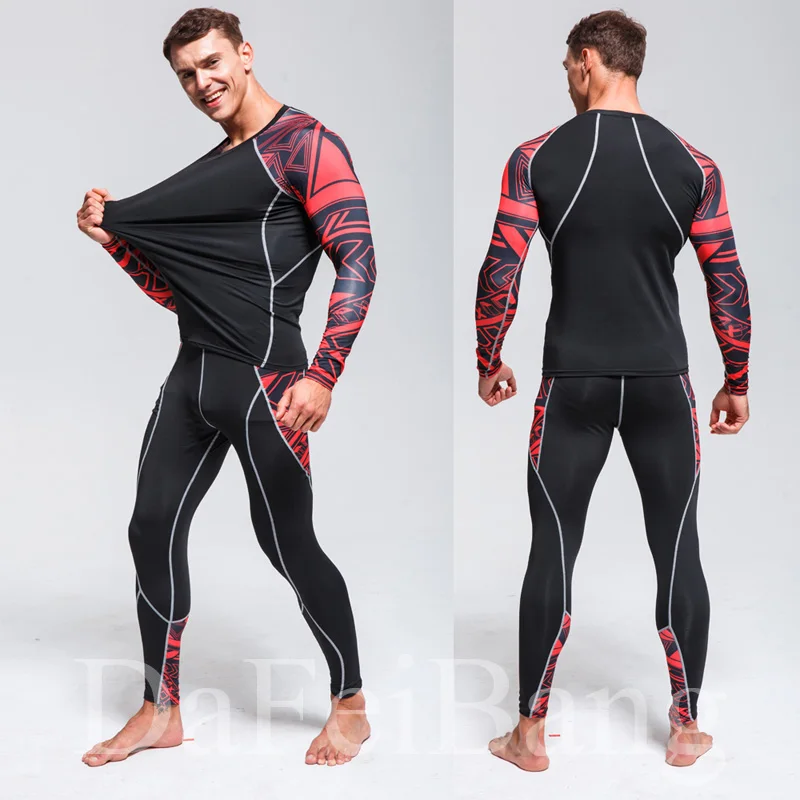 Nuevos conjuntos de ropa interior térmica para hombre, traje deportivo de compresión, ropa interior térmica de secado rápido para el sudor, conjuntos de Calzoncillos largos para hombre