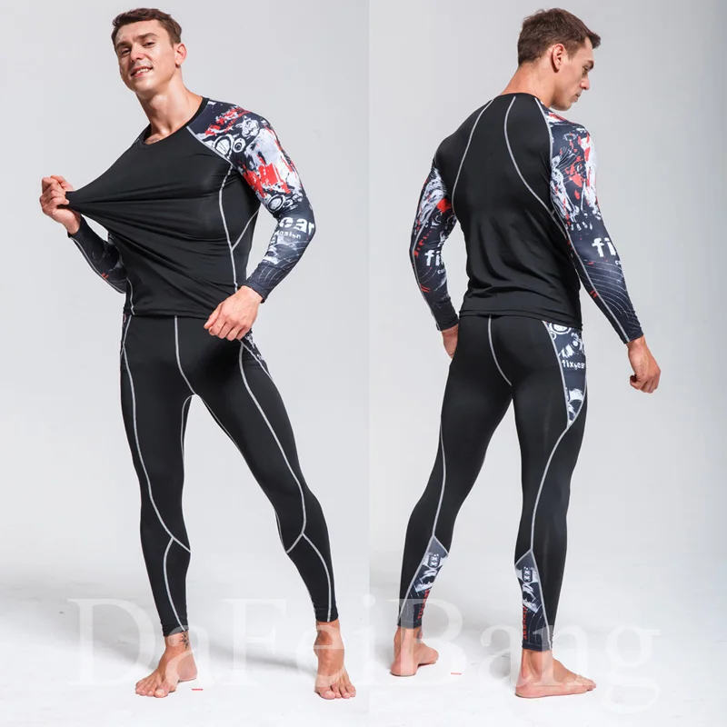 Nuevos conjuntos de ropa interior térmica para hombre, traje deportivo de compresión, ropa interior térmica de secado rápido para el sudor, conjuntos de Calzoncillos largos para hombre Nuevos conjuntos de ropa interior térmica para hombre, traje deportivo de compresión, ropa interior térmica de secado rápido para el sudor, conjuntos de Calzoncillos largos para hombre