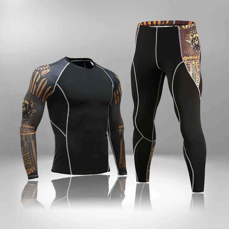 Nuevos conjuntos de ropa interior térmica para hombre, traje deportivo de compresión, ropa interior térmica de secado rápido para el sudor, conjuntos de Calzoncillos largos para hombre Nuevos conjuntos de ropa interior térmica para hombre, traje deportivo de compresión, ropa interior térmica de secado rápido para el sudor, conjuntos de Calzoncillos largos para hombre