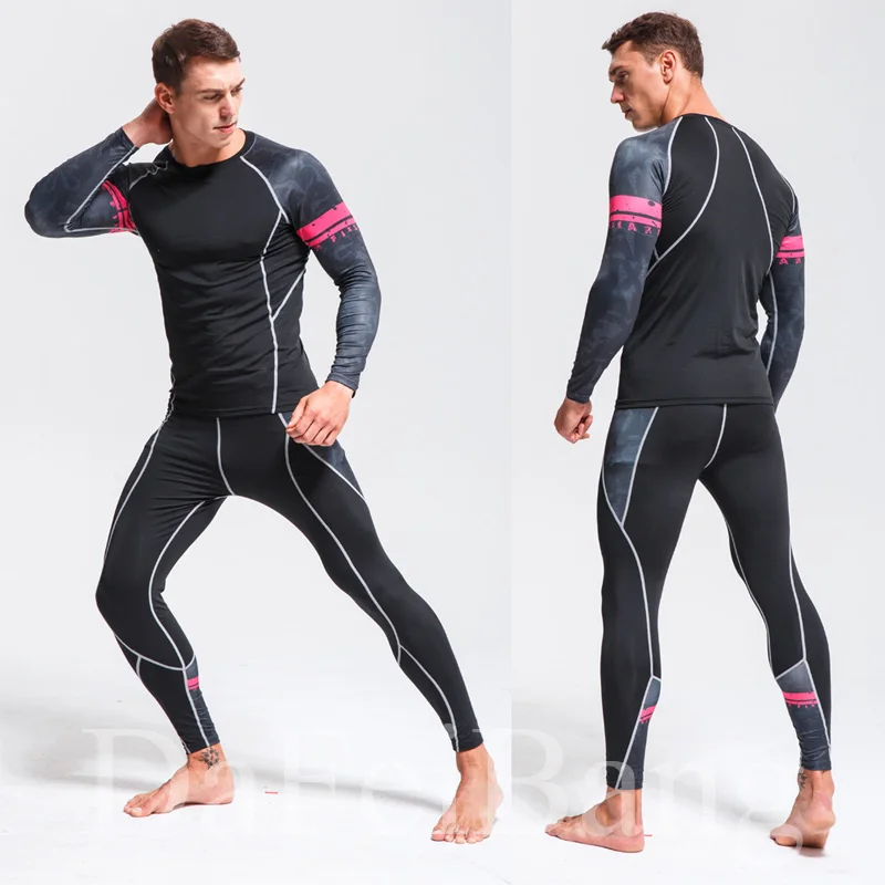 Nuevos conjuntos de ropa interior térmica para hombre, traje deportivo de compresión, ropa interior térmica de secado rápido para el sudor, conjuntos de Calzoncillos largos para hombre