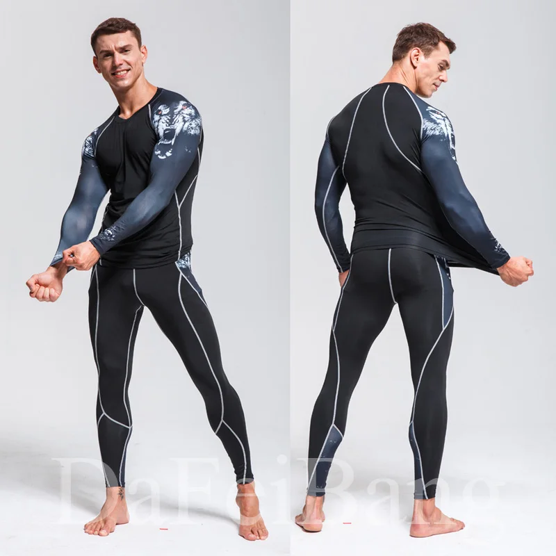 Nuevos conjuntos de ropa interior térmica para hombre, traje deportivo de compresión, ropa interior térmica de secado rápido para el sudor, conjuntos de Calzoncillos largos para hombre Nuevos conjuntos de ropa interior térmica para hombre, traje deportivo de compresión, ropa interior térmica de secado rápido para el sudor, conjuntos de Calzoncillos largos para hombre