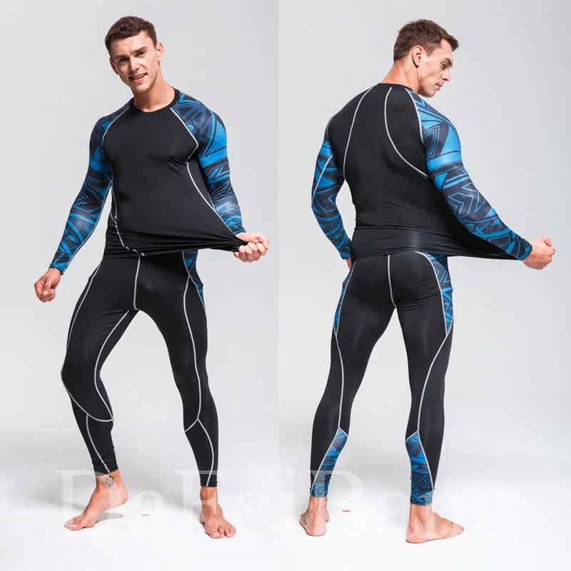Nuevos conjuntos de ropa interior térmica para hombre, traje deportivo de compresión, ropa interior térmica de secado rápido para el sudor, conjuntos de Calzoncillos largos para hombre Nuevos conjuntos de ropa interior térmica para hombre, traje deportivo de compresión, ropa interior térmica de secado rápido para el sudor, conjuntos de Calzoncillos largos para hombre