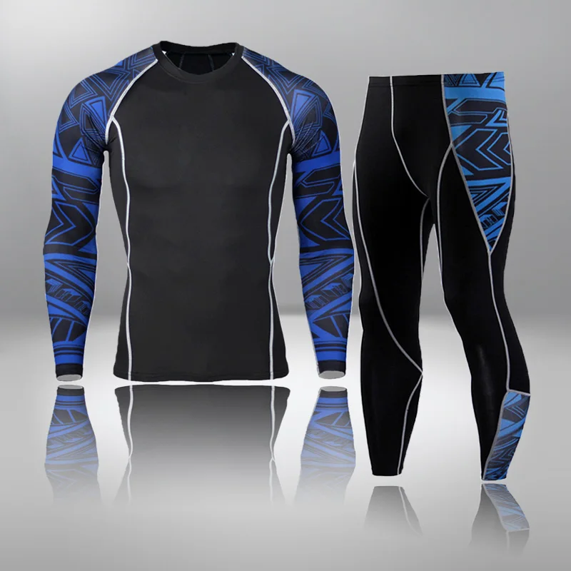 Nuevos conjuntos de ropa interior térmica para hombre, traje deportivo de compresión, ropa interior térmica de secado rápido para el sudor, conjuntos de Calzoncillos largos para hombre Nuevos conjuntos de ropa interior térmica para hombre, traje deportivo de compresión, ropa interior térmica de secado rápido para el sudor, conjuntos de Calzoncillos largos para hombre