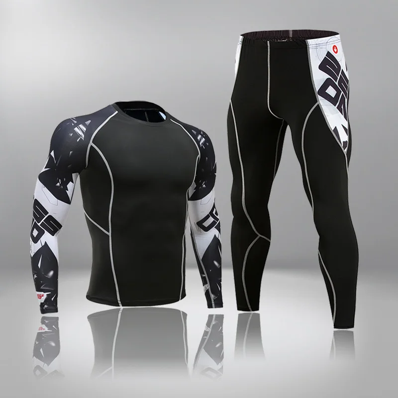 Nuevos conjuntos de ropa interior térmica para hombre, traje deportivo de compresión, ropa interior térmica de secado rápido para el sudor, conjuntos de Calzoncillos largos para hombre Nuevos conjuntos de ropa interior térmica para hombre, traje deportivo de compresión, ropa interior térmica de secado rápido para el sudor, conjuntos de Calzoncillos largos para hombre