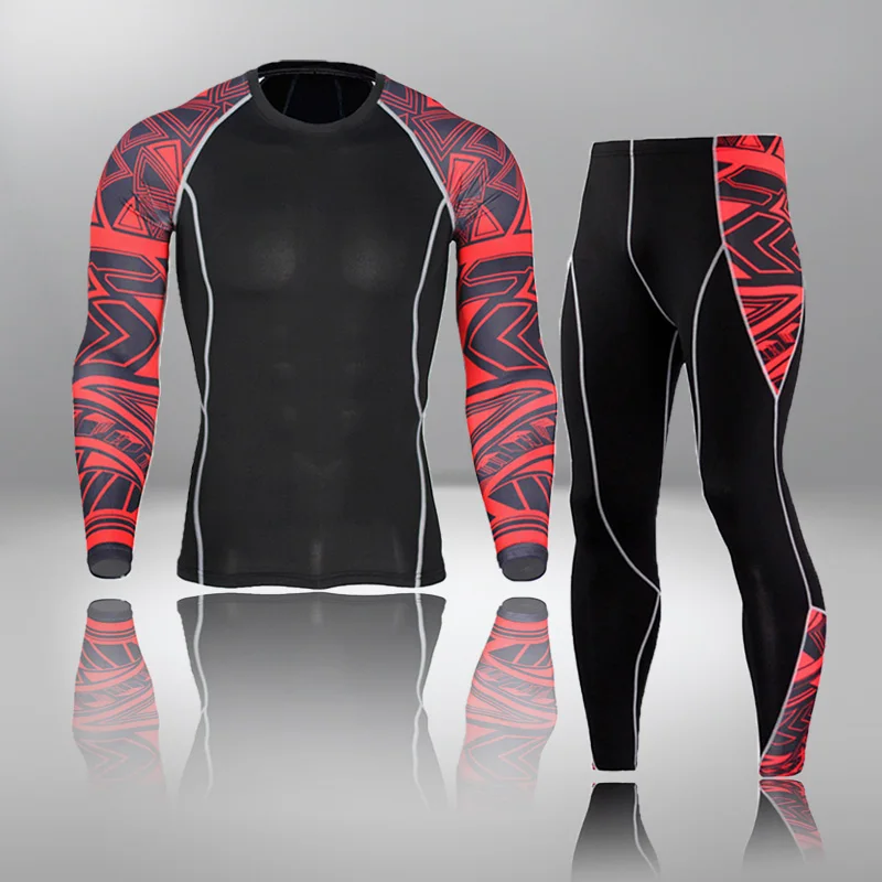 Nuevos conjuntos de ropa interior térmica para hombre, traje deportivo de compresión, ropa interior térmica de secado rápido para el sudor, conjuntos de Calzoncillos largos para hombre Nuevos conjuntos de ropa interior térmica para hombre, traje deportivo de compresión, ropa interior térmica de secado rápido para el sudor, conjuntos de Calzoncillos largos para hombre