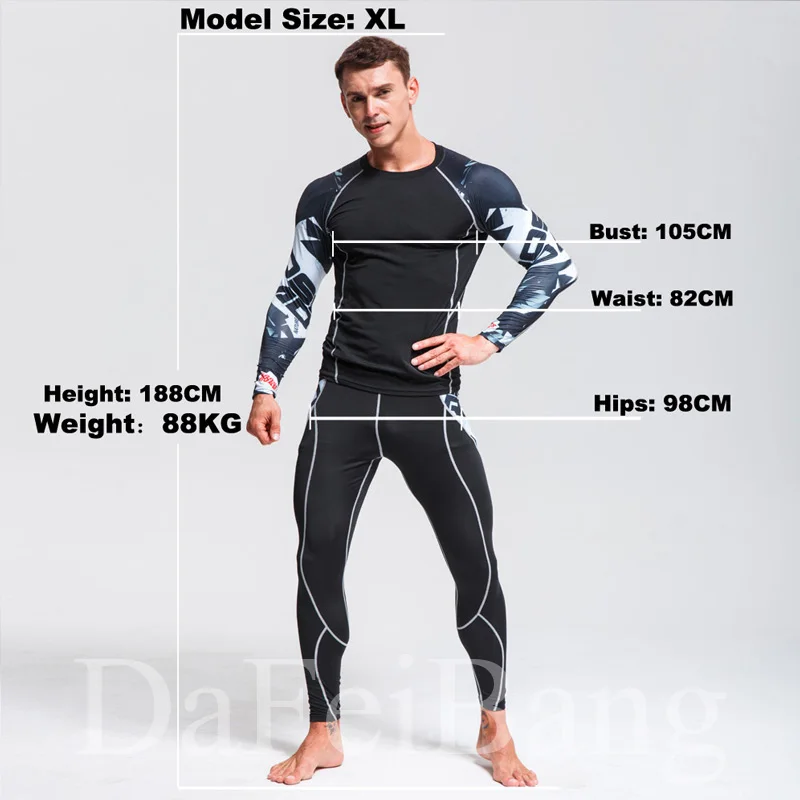 Nuevos conjuntos de ropa interior térmica para hombre, traje deportivo de compresión, ropa interior térmica de secado rápido para el sudor, conjuntos de Calzoncillos largos para hombre
