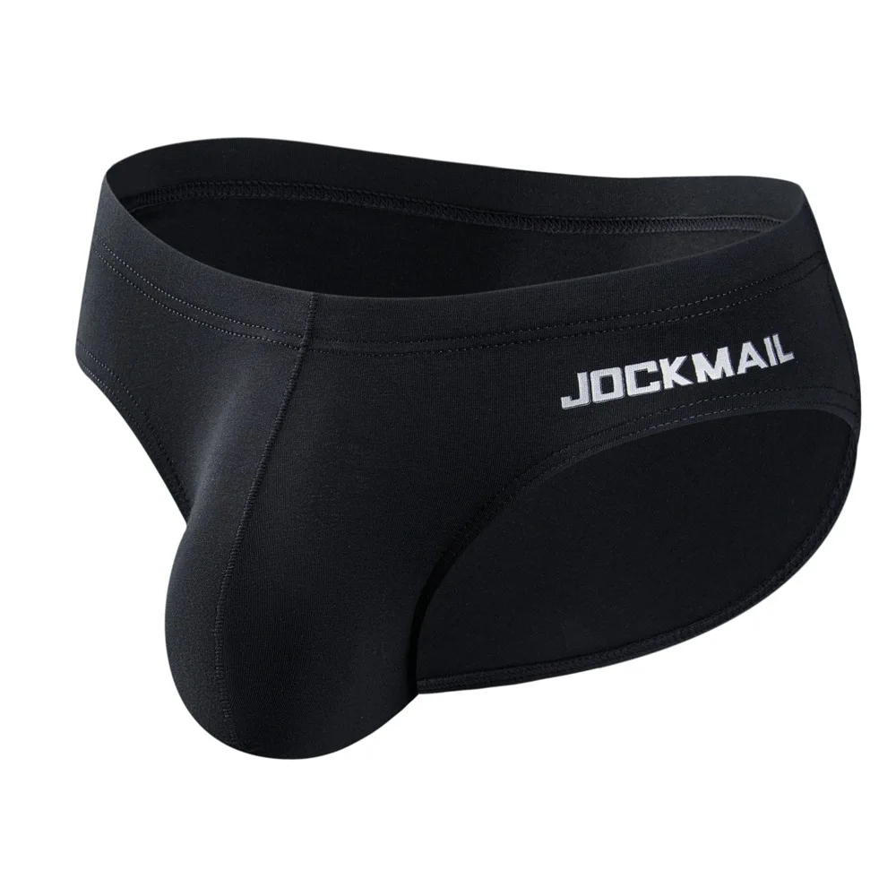 Jockmail Ropa Interior para Hombre Caliente calzoncillos de algodón bolsa grande Bikini bragas de elefante Sexy de cintura baja Ropa Interior Gay Simple