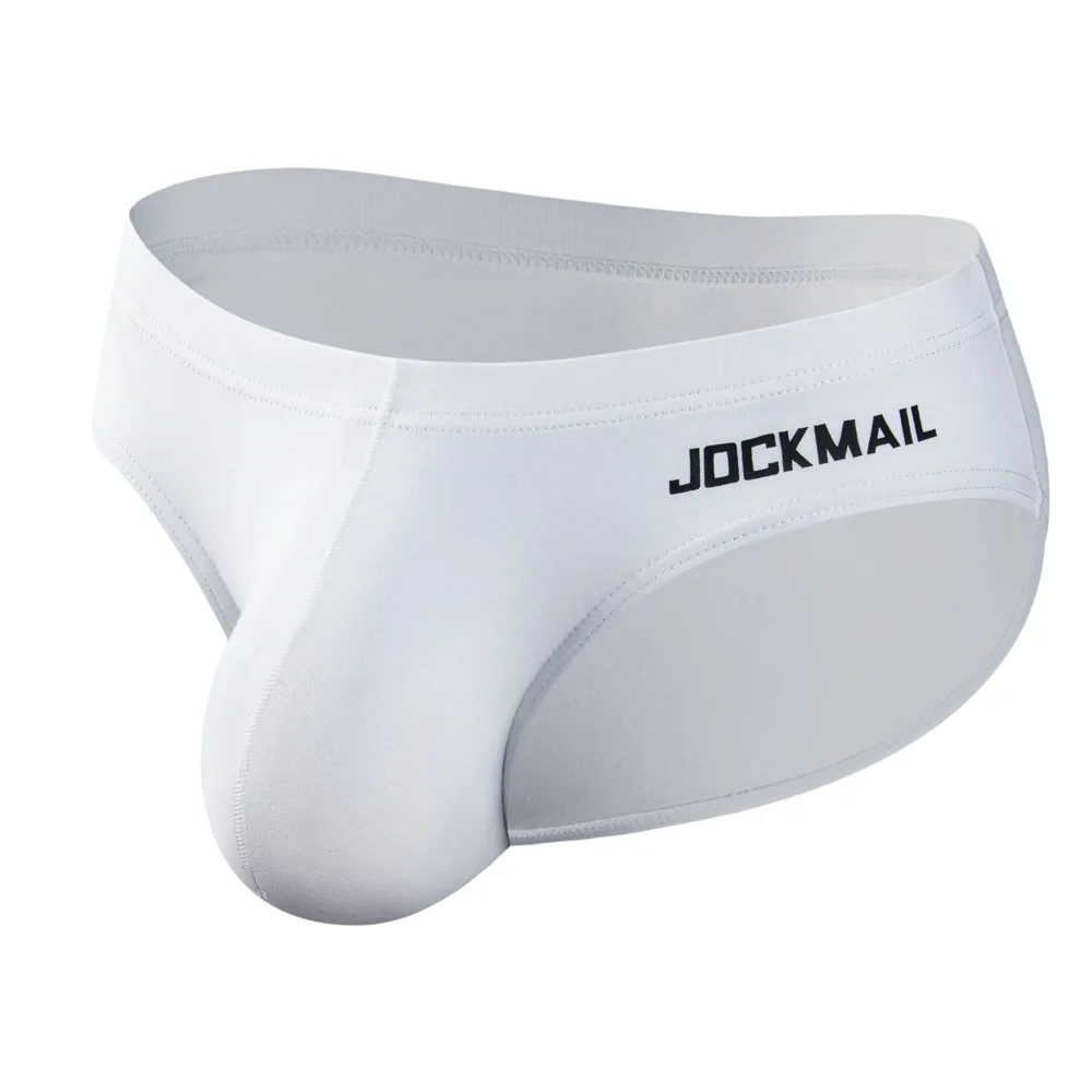 Jockmail Ropa Interior para Hombre Caliente calzoncillos de algodón bolsa grande Bikini bragas de elefante Sexy de cintura baja Ropa Interior Gay Simple