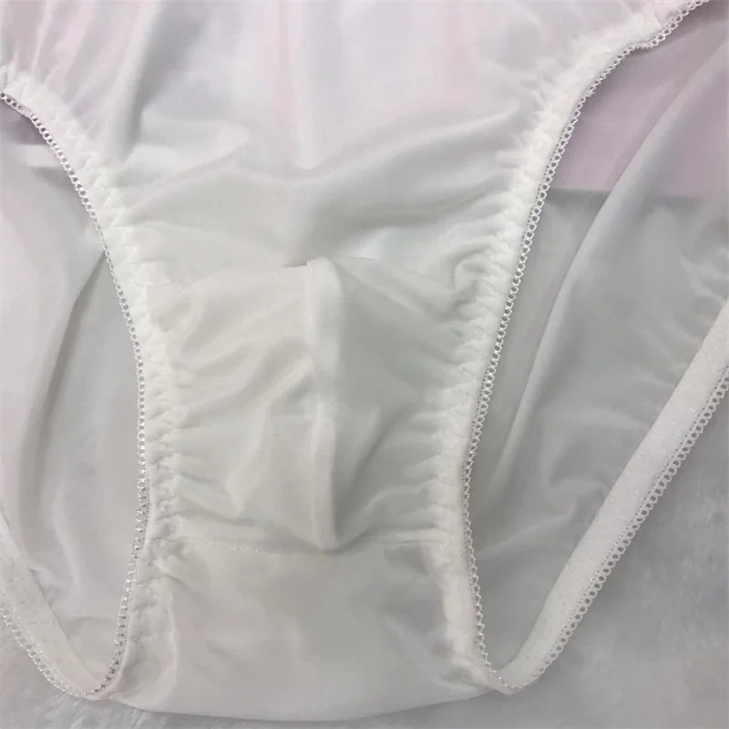 Calzoncillos sexis para hombre, calzoncillos de estilo cóncavo convexo translúcidos ultrafinos de uso diario, ropa interior gay suave y transpirable