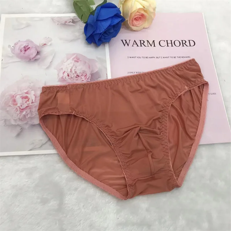Calzoncillos sexis para hombre, calzoncillos de estilo cóncavo convexo translúcidos ultrafinos de uso diario, ropa interior gay suave y transpirable